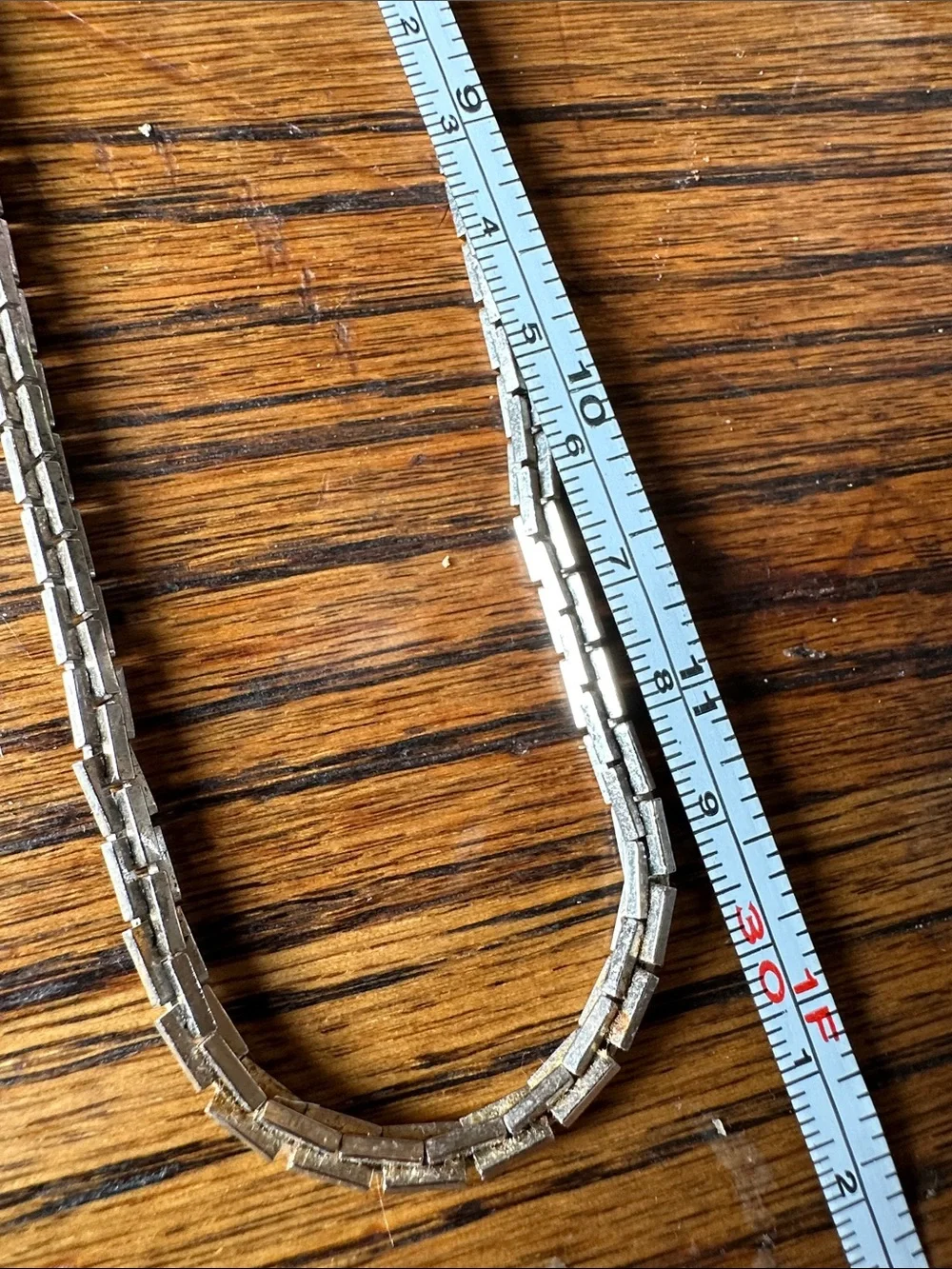 Whiting & Davis Silver Box-Link Necklace Vintage